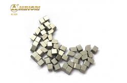 China Cemented Carbide Tips / Tungsten Carbide Saw Tips For Cutting Wood Hard Materials supplier