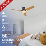 Dimmable 3 Color LED Ceiling Fan with 50 Blades and Energy Saving Flush Mount Design for sale