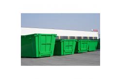 China Carbon Steel Flat Pack Skip Bin Large Scale Garbage Disposal Crane Lift Bin supplier