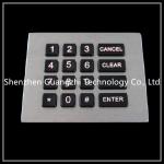 Flush Mount Backlit Numeric Keyboard , Metal Atm Machine Number Pad for sale