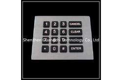 China Flush Mount Backlit Numeric Keyboard , Metal Atm Machine Number Pad supplier