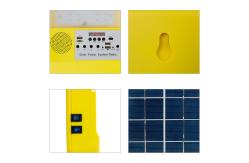 China 10w Solar Home Lighting System With Radio FM Bluetooth Speaker Charger supplier