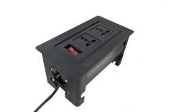 China Mini Smart Flip Up Outlet Manual Rotation Open For Conference Table supplier