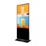 8 Array Mic 75 Inch Vertical Interactive Totem LCD Advertising Display With Android Operating System for sale