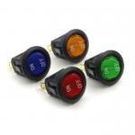 3 Pin Three Position Two Way Illuminated Round Momentary Contact Rocker Switch With 16a for sale