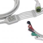 AHA TPU Holter ECG Cable 5 Leadwires 3.4m Length Latex Free For Wego G5198S for sale