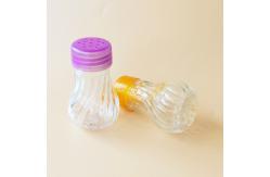 China small bulb shape shaker bottle glass spice jar with stainless lid plastic cap supplier