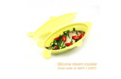 China Food Grade Silicone Cooker Collapsible Foldable Non-Stick Odorless Fish Steamer supplier
