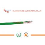 White And Green Kc Thermocouple Cable With PTFE Insualtion And Metal Screen