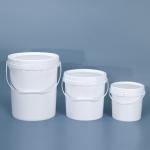 18L Recycled Large Plastic Pails White Bucket With Screw Cover Lid for sale