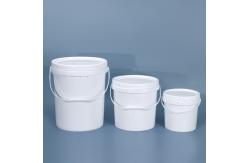 China Personalized Thickened PP White Plastic Pail Bucket Storage Container With Screw Cap supplier