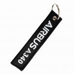 AIRBUS A340 Embroidered Keychain - High Colorfastness Thread | Stainless Steel/Zinc Alloy Ring | Custom Packaging​ for sale