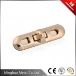 China Hot sale gold handbag square turn lock for bag fittings，20.05*74.93mm manufacturer