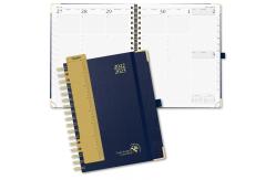 China Weekly Planner Jul. 2023 - Jun. 2023 Navy Blue Hardback Spiral Weekly Planner supplier
