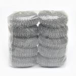 Kitchen Zinc Coated Washing Scourers / Galvanize Wire Mesh Pot Scourer for sale