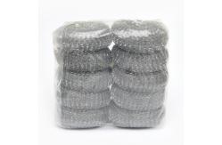 China Kitchen Zinc Coated Washing Scourers / Galvanize Wire Mesh Pot Scourer supplier