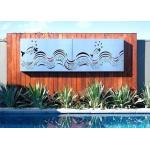 Decorative Outdoor Metal Wall Sculpture Stainless Steel Wall Mounted Screen Custom Size for sale
