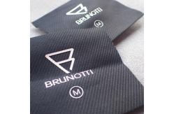 China Raised Logo Canvas 3cm Screen Printing Clothing Labels supplier