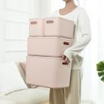 Injection Plastic Storage Organizer Pink Plastic Storage Boxes With Lids for sale
