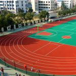 ISO14001 13mm All Weather Athletic Rubberized Track Surface Fadeless for sale