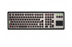 China Dynamic IP65 Brushed Steel Ruggedized Keyboard With Touchpad supplier