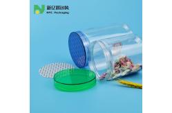 China 50ml 1500ml Clear Plastic Cookie Jar With Aluminum Caps supplier