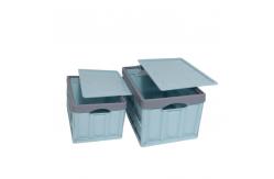 China Ultralight OEM Collapsible Plastic Box , Detachable Folding Crate With Lid supplier