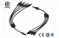 China Y Branch  Waterproof Solar Cable Connectors 4 In 1 Aging Resistance supplier