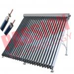 45 Degree Heat Pipe Solar Collector With Stainless Bolts Silver Manifold Color for sale