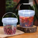Food Grade PP Material Plastic Bucket White Wide Neck Container for Beef Pork and Chicken for sale