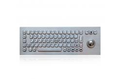 China IP65 dustproof long stroke industrial metal keyboard with 3 mouse buttons trackball supplier