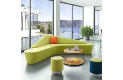 China V Shaped Office Lounge Sofa 800Hmm Comfortable Fabric For Office Room supplier
