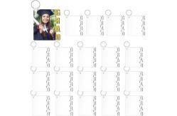 China Sublimation Graduation Keychain Blanks For Graduation Gift Personalised Graduation Keyring supplier