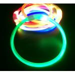 Night Leather Dog Collars Rechargeable Waterproof Night Glow Dog Collar for sale