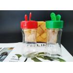 Plastic Spice Jars Butterfly Cap Double Open Flip Top Cap for sale