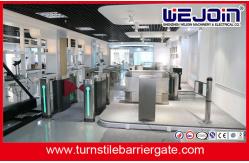 China Voice Module School Waist height Automatic optical Tripod Turnstile Gate 490mm Arm length supplier