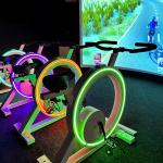 Interactive Wall Games Intelligent Simulated Reality Bicycle Racing Projection for sale