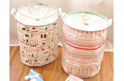 China Dirty Cloth Organizer Foldable Laundry Basket 41*33cm Jute Receive Basket supplier