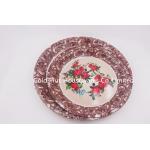 65cm Rose Flower Dinnerware Plate Set Party Round Bone Dishes for sale