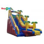 Kids Inflatable Slide Commercial Inflatable Water Slide With Copper Palm Tree Theme for sale