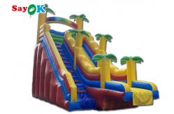 China Kids Inflatable Slide Commercial Inflatable Water Slide With Copper Palm Tree Theme supplier