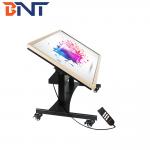 100kg Loading TV Mobile Cart With Motorized Height Adjustment 90 Degree Tilt for sale