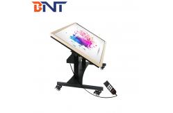 China 100kg Loading TV Mobile Cart With Motorized Height Adjustment 90 Degree Tilt supplier