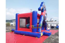 China Water - Proof Inflatable Bouncer Slide , Air Sewing Captain Moon Bounce Combo Slide Structure supplier