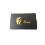 Matte Black CR80 Gold Metal Business Cards With Laser Engraved