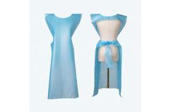 China Elastic Blue Disposable Waterproof Isolation Surgical Gown Cuff Stitched supplier