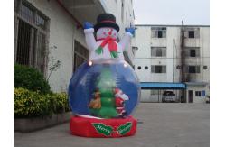 China Clear Inflatable Snow Globe With Snow Man for Decoration supplier