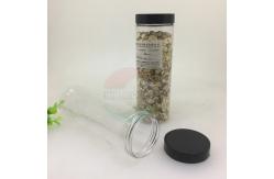 China Environmental Clear Plastic Cylinder With Screw Lid /  Pet Cashew Nuts Can supplier