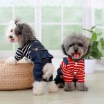 Breathable Strap Jeans Stripe Dog Clothes for sale
