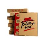 Customized pizza box printing eco-friendly fast food grade corrugated paper packaging and takeaway box for sale